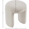 Meridian Furniture,Bowen Faux Shearling Teddy Fabric Ottoman/Stool - 4 of 4