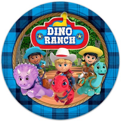 Treasures Gifted Dino Ranch Party Supplies - Dessert Plates - 8 Pack