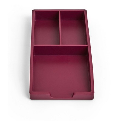 TRU RED Stackable Plastic Accessory Tray Purple TR55246