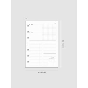 2026 Horizontal Weekly Planner Insert | Monday Start | Cloth & Paper - 1 of 4
