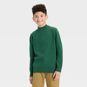 Boys' Quarter Zip Pullover Sweater - Cat & Jack™ - 1 of 2