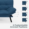 Dyonery 71" Convertible Futon Sofa Bed with Memory Foam, Adjustable Recliner for Small Spaces, Linen Fabric for Apartment, Living Room, Office - 4 of 4