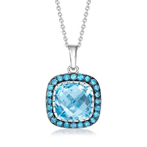 Ross-Simons 8.90 ct. t.w. Sky and London Blue Topaz Pendant Necklace in Sterling Silver - 1 of 4