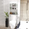 Over The Toilet Storage Cabinet with Adjustable Shelf and Door, Bathroom Space Saver Organizer Above Toilet, Free Standing Toilet Rack - 3 of 4