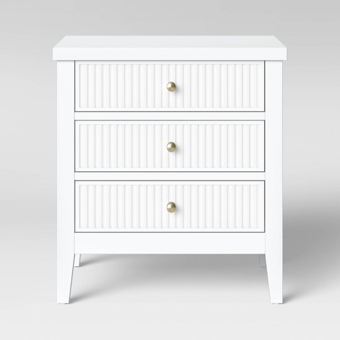 Bigroof 3 Drawer Dresser Nightstand for Bedroom Small Fabric