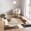 Soft Washable Non Slip Abstract Area Rugs Thin Green Rug, Contemporary Floor Carpet for Living Room, Bedroom, Home Office - 2 of 4