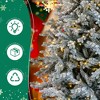 CIPACHO Snowy Green 7FT Pre-lit Snow Flocked Christmas Tree - 400 Lights, 1100 Branch Tips Hinged Artificial Pine Tree (Home/Office/Holiday Party) - 3 of 4