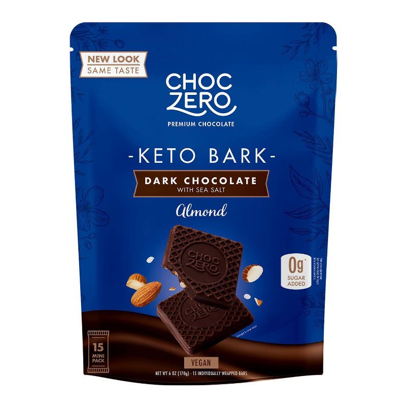 Choc Zero Dark Chocolate Almond Keto Bark - 6oz, 1 of 4