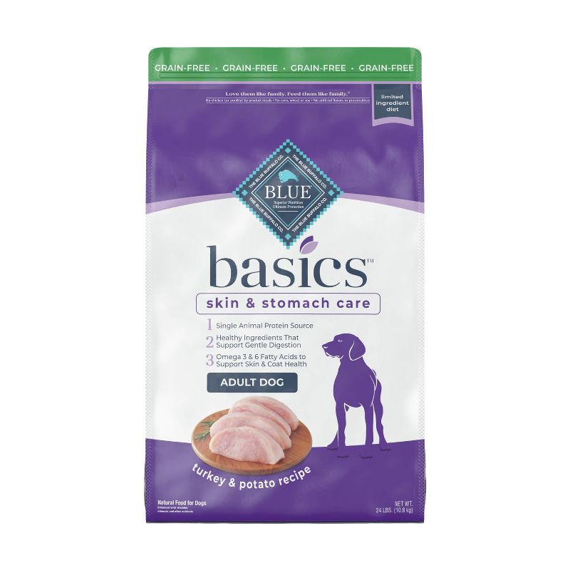 Blue Buffalo Basics Limited Ingredient Diet Grain Free Turkey & Potato Recipe Adult Dry Dog Food, 1 of 14
