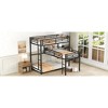 Twin Size L-shaped Metal Triple Bunk Bed for Bedroom - 4 of 4