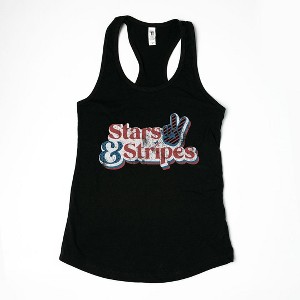 Simply Sage Market Women's Stars and Stripes Distressed Racerback Tank - 1 of 4