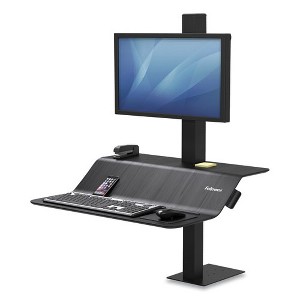 Fellowes Lotus VE Sit-Stand Workstation, 29" x 28.5" x 27.5" to 42.5", Black - 1 of 4