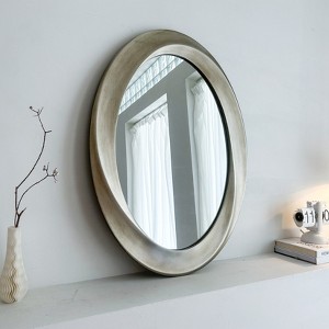 23.62x31.49 in Oval Beveled Framed Bathroom Mirror Antique Baroque Mirror Vanity Mirror - 1 of 4