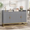 COZONY Fluted Sideboard with Storage Cabinet, Modern Buffet Console with Adjustable Shelves for Living Room, Kitchen, Entryway, Anti-Tip Design - 3 of 4