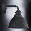Urban Ambiance Luxury Hammered Outdoor Wall Light,  9-3/4" x 8",  Midnight Black Finish, UHP1174 - 4 of 4