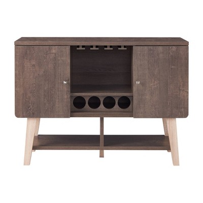 Sfax 4 Bottle Buffet Server Walnut Oak - miBasics