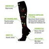Memoi Women's Very Cherry Bamboo Blend 8-15mmHg Graduated Compression Socks Black 9-11 - 3 of 4