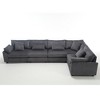 Oversized Modular 5-Seater L-Shaped Sectional Sofa, Corduroy, 7 Pillows - 4 of 4