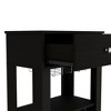 NicBex Mobile Kitchen Island Cart Morden Kitchen Carts on Wheels with Storage, 1 Open Shelf, 1 Drawer and 12 Bottle Racks for Kitchen - 4 of 4