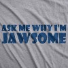 Youth Ask Me Why Im Jawsome Cool Movie Great White Shark Shirt Disguise for Kids - Crazy Dog Youth T Shirt - 3 of 4