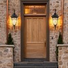 HANPURE 23'' Classic Black Outdoor Wall Lantern, Vintage Sconce with Bubble Glass, Weatherproof Exterior Light for Porch, Patio, Entryway - 2 of 4