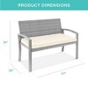 Best Choice Products 2-Person Outdoor Wicker Bench Garden Patio Porch Furniture w/ 700lb Capacity, Cushion - 2 of 4