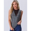 Allegra K Women's Sleeveless Mesh Glitter Party Club Sparkly Blouse - 4 of 4