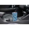 Elanze Designs 20 oz Stainless Steel On the Go Insulated Travel Tumbler With Push Top Lid, Gray Zebra Print Blue - 3 of 4