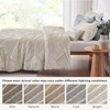 Gulches Full Queen Champagne Velvet 4 Piece Duvet Cover Set with Pillow - 4 of 4