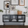 NicBex TV Stand Retro Style TV Console with Enclosed Storage Display Cupboard Entertainment Center with Detachable Shelves - 3 of 4