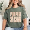 Pumpkin Season Stacked Distressed - Women's Garment Dyed Graphic T-Shirt - 3 of 4
