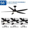 BestParts 56 Inch Ceiling Fan with LED Light and Remote Control, DC Motor, 6 Speed ​​Reversible, 3 Light Colors, Timer, Modern Indoor Quiet Fan - 2 of 4