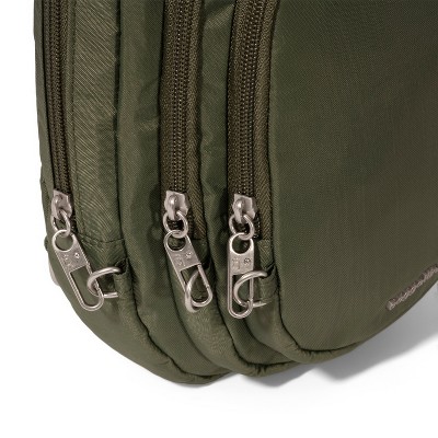 Baggallini Securtex Anti-Theft Multi Zip Sling Bag - Thyme — фото 7