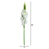 Nearly Natural 45-in Artificial Gladiolus Flower Stems, Set of 3, White - 2 of 3