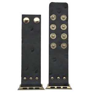 Olivia Pratt Textured Faux Leather Snap-Button Apple Watch Band - 1 of 4