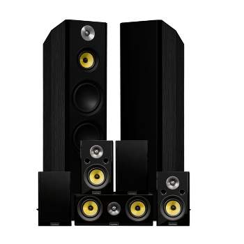 Fluance Signature HiFi Surround Sound Home Theater 7.0 Speaker System - Black Ash (HF70BR)
