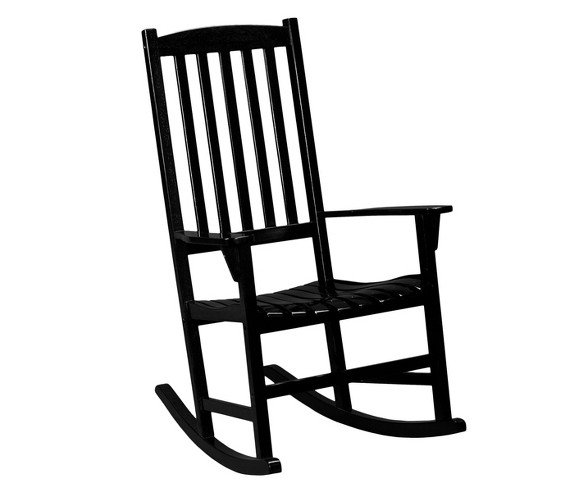 Belize Hardwood Porch Rocker - Black - Aiden Lane