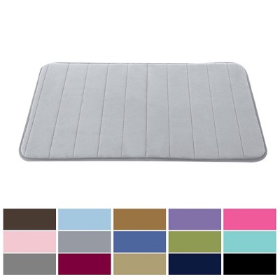 1'8"x2'8" Rectangle Indoor and Outdoor Polyurethane Floor Mat Gray - PiccoCasa