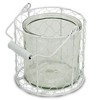 Cheung's Belen Round Glass Jar in White Wire Basket - Large - 2 of 3