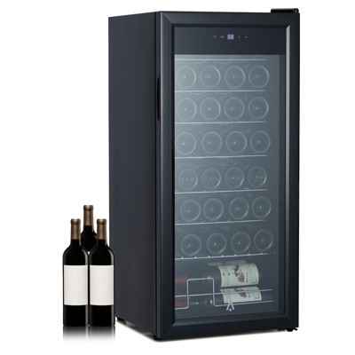 Coucheta 32-Bottle Wine Cooler Refrigerator – Freestanding/Built-In with Precise Temp Control & Child Safety Lock for Wines