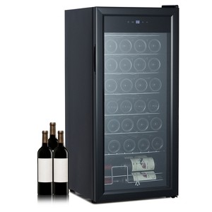 Coucheta 32-Bottle Wine Cooler Refrigerator – Freestanding/Built-In with Precise Temp Control & Child Safety Lock for Wines - 1 of 4