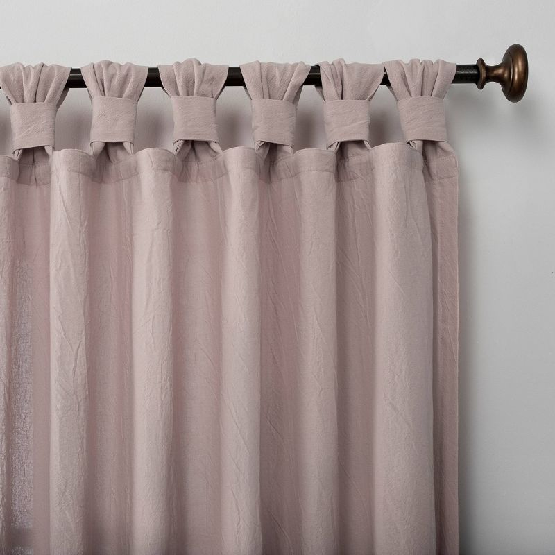 Archaeo Light Filtering Washed Cotton Twist Tab Curtain Panel, 3 of 15