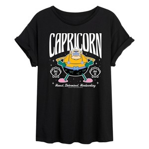 Women's - SpongeBob SquarePants - Mermaid Man Capricorn Honest Determined Hardworking Oversized Graphic T-Shirt - 1 of 4