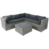Whisen 6-Piece PE Rattan Sectional Sofa Set - 3 of 4