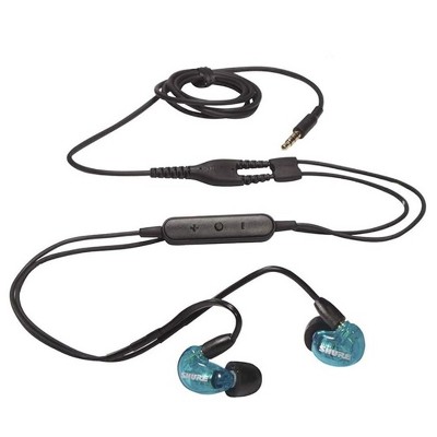 Shure SE-215 Wired Sound Isolating Earbuds, Detachable Cable - Blue