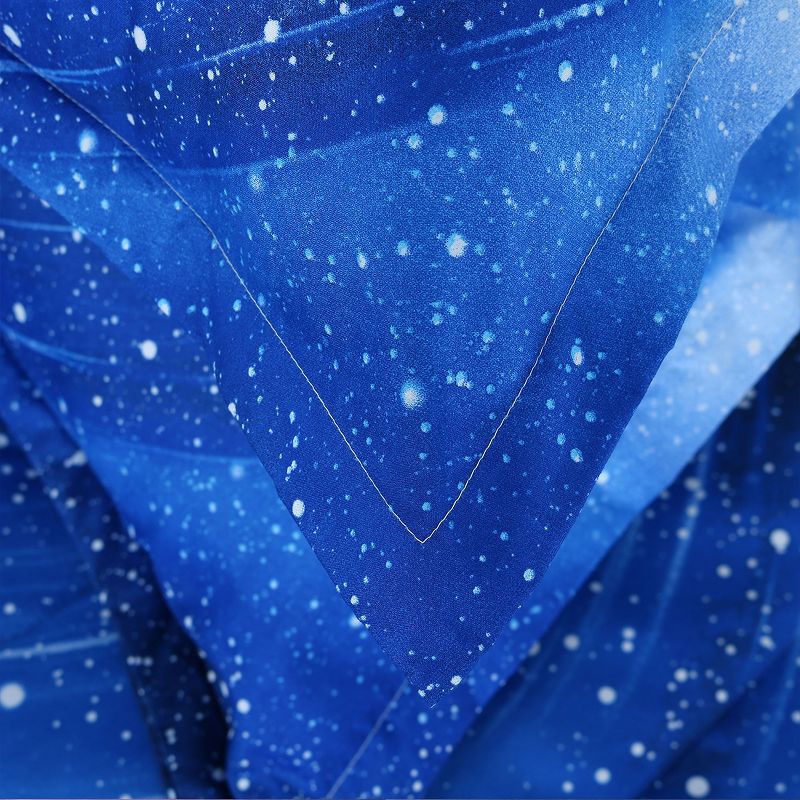 PiccoCasa All-season Galaxies 3D Space Themed Comforter & Sham Set Bedding Sets 3 Pcs, 5 of 8