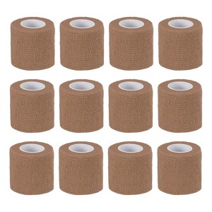 Unique Bargains Self-Adhesive Elastic Breathable Athletic Tapes 12 Rolls 2" x 177" - 1 of 4