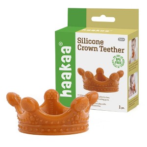 Haakaa Silicone Crown Teether - Amber - 1 of 4