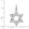Black Bow Jewelry Rhodium Plated Sterling Silver Star of David Pendant, 19x21mm (3/4 In) - 4 of 4