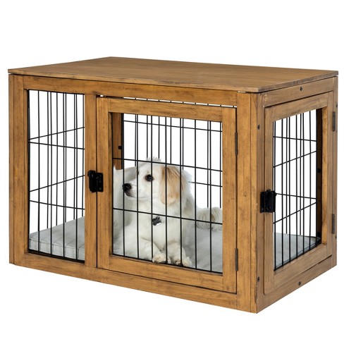 Pet Adobe Furniture-Style Dog Crate, Natural